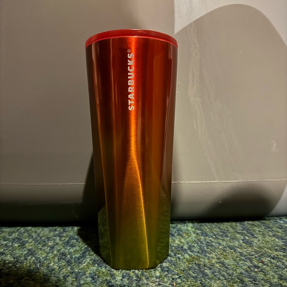 Starbucks Red and Gold Accent Tumbler